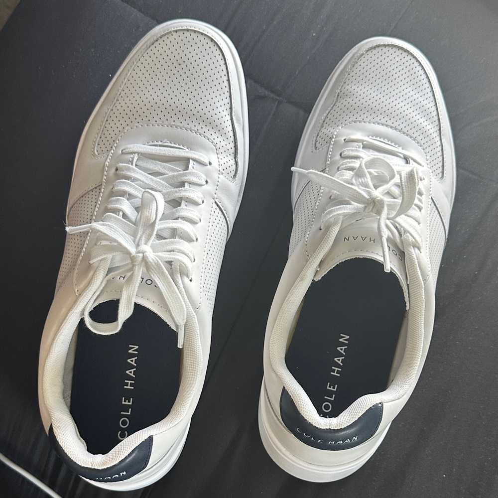 Cole Haan Men's Perforated White Sneakers